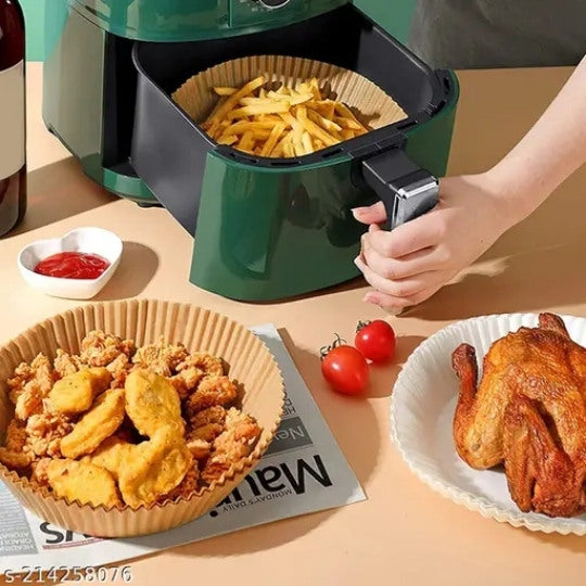 Air Fryer Paper Liners | Waterproof &amp; Non-Stick (50 Pieces)