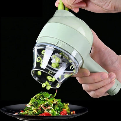 Handheld Electric Vegetable Cutter | 4-in-1