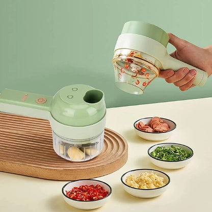 Handheld Electric Vegetable Cutter | 4-in-1